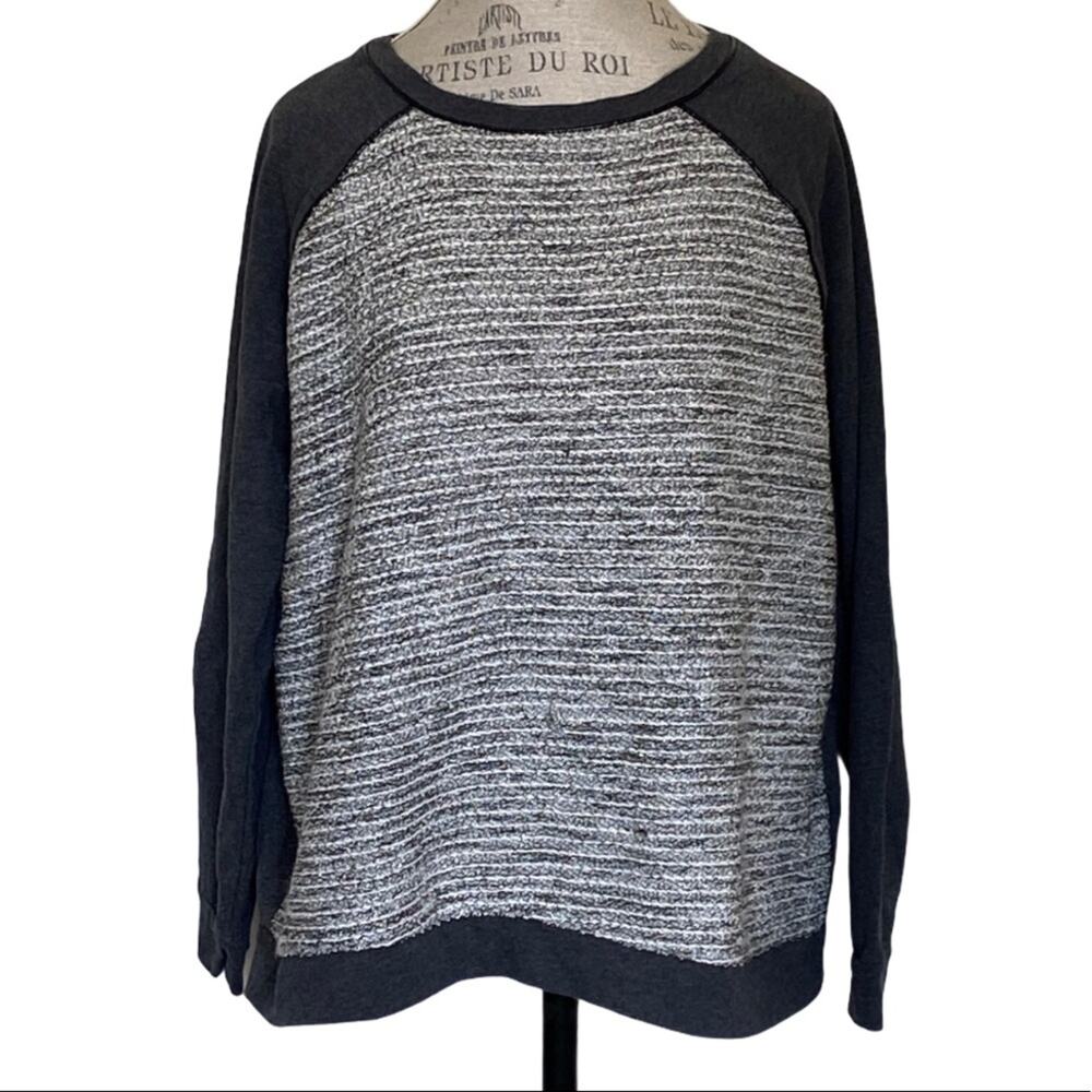 Jaclyn Smith Lounge Gray Woven Crew Neck Pullover Women's Size XXL